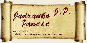 Jadranko Pančić vizit kartica